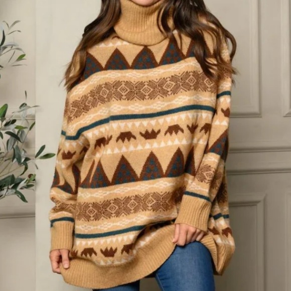 Aztec Print Sweater - Picture 2 of 6